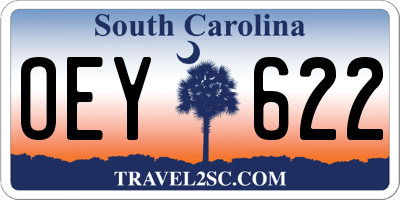 SC license plate OEY622