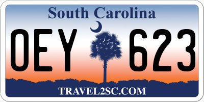 SC license plate OEY623