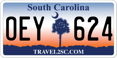 SC license plate OEY624