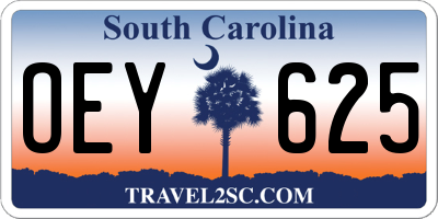 SC license plate OEY625