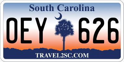 SC license plate OEY626