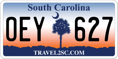 SC license plate OEY627