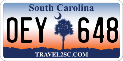 SC license plate OEY648