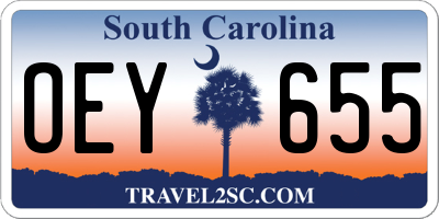 SC license plate OEY655