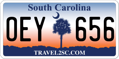 SC license plate OEY656
