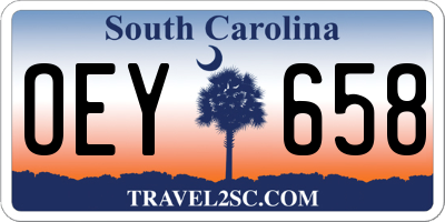 SC license plate OEY658