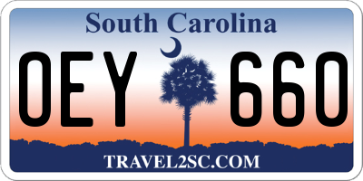 SC license plate OEY660