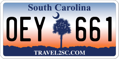 SC license plate OEY661