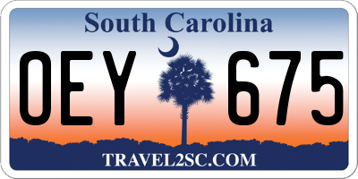 SC license plate OEY675