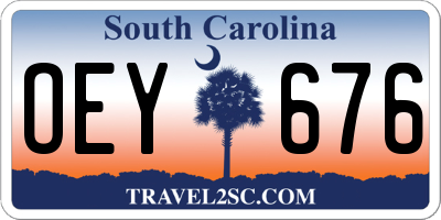 SC license plate OEY676