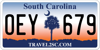 SC license plate OEY679