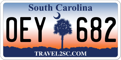 SC license plate OEY682
