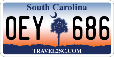 SC license plate OEY686