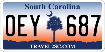 SC license plate OEY687