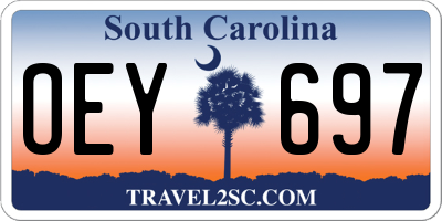 SC license plate OEY697