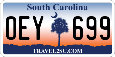 SC license plate OEY699