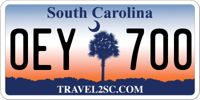 SC license plate OEY700