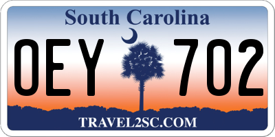 SC license plate OEY702
