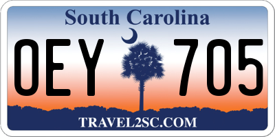 SC license plate OEY705