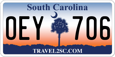 SC license plate OEY706