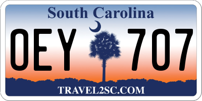 SC license plate OEY707
