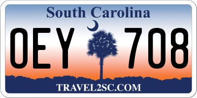 SC license plate OEY708