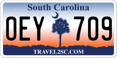 SC license plate OEY709
