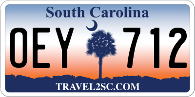 SC license plate OEY712