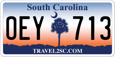 SC license plate OEY713