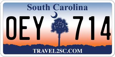 SC license plate OEY714
