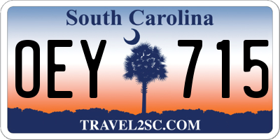 SC license plate OEY715