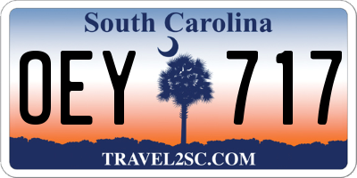 SC license plate OEY717