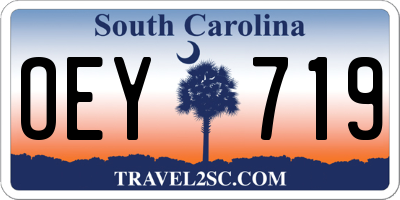 SC license plate OEY719