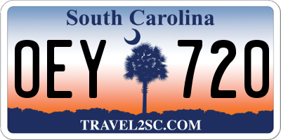 SC license plate OEY720