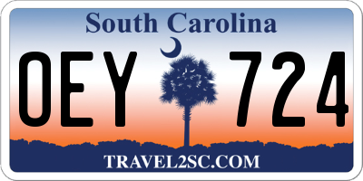 SC license plate OEY724