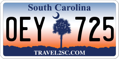 SC license plate OEY725