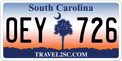 SC license plate OEY726
