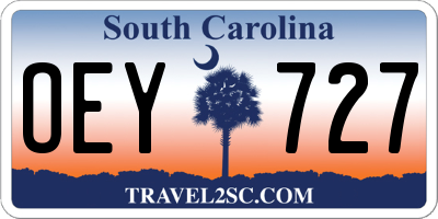 SC license plate OEY727
