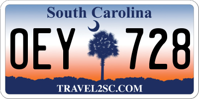 SC license plate OEY728