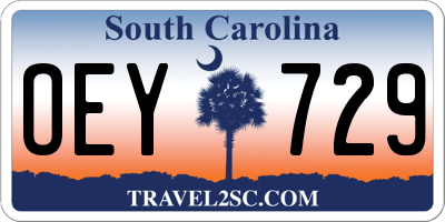 SC license plate OEY729