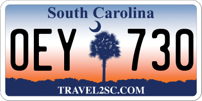 SC license plate OEY730