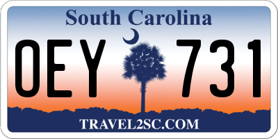 SC license plate OEY731