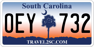 SC license plate OEY732