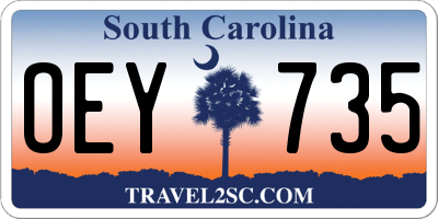 SC license plate OEY735