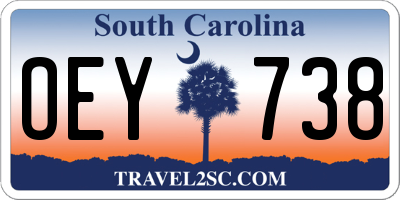 SC license plate OEY738