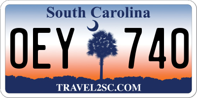 SC license plate OEY740