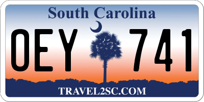 SC license plate OEY741