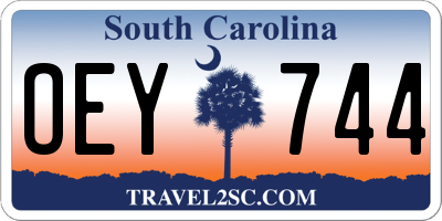 SC license plate OEY744