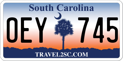 SC license plate OEY745