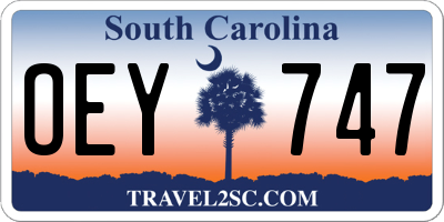 SC license plate OEY747